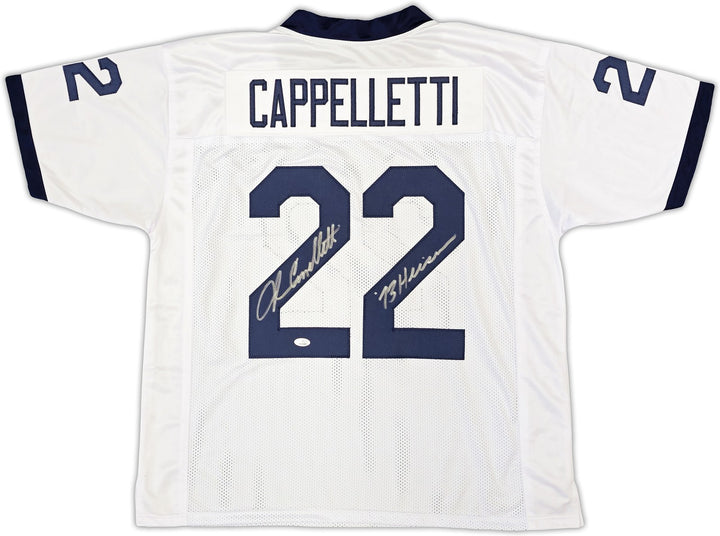 Penn State Nittany Lions John Cappelletti Signed White Jersey "73 Heisman" JSA