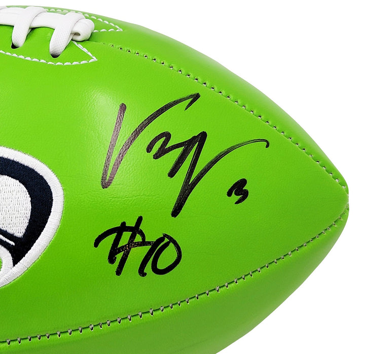 Uchenna Nwosu Autographed Signed Seattle Seahawks Green Logo Football MCS Holo