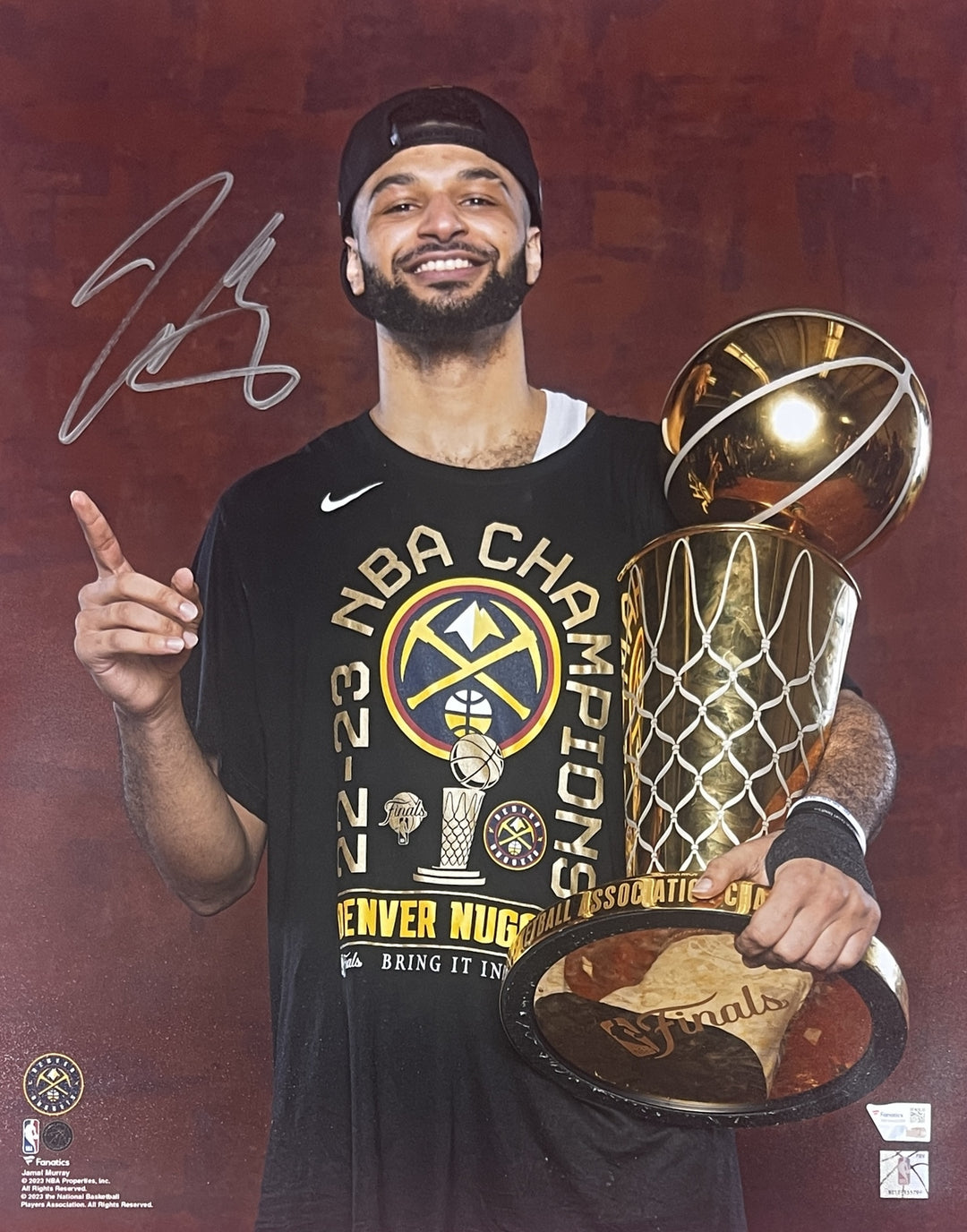 Jamal Murray Autographed/Signed Denver Nuggets 8x10 Photo FAN 43992