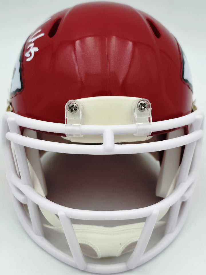 Jamaal Charles Signed Kansas City Chiefs Red Speed Mini Helmet Beckett Witness