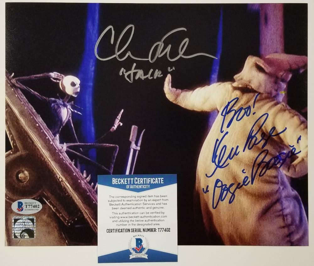 Chris Sarandon & Ken Page signed Nightmare 8x10 Photo #1 Jack Oogie A ~ BAS COA