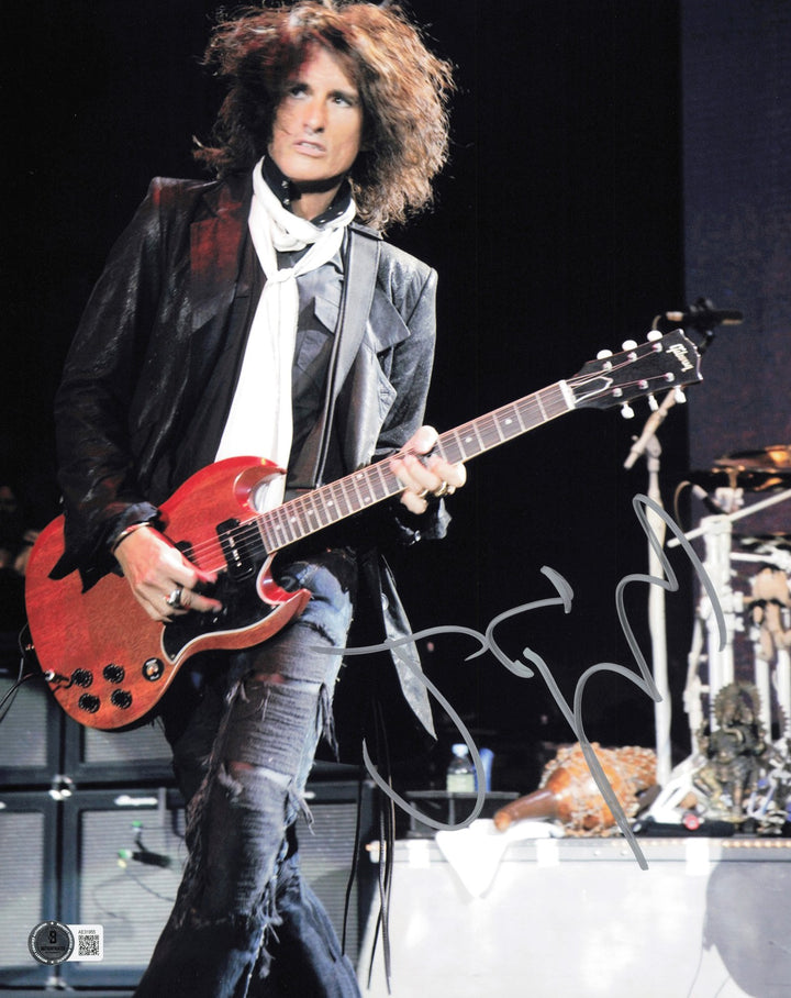 Joe Perry Autographed Signed 11x14 Photo Aerosmith Beckett BAS QR #AE31955