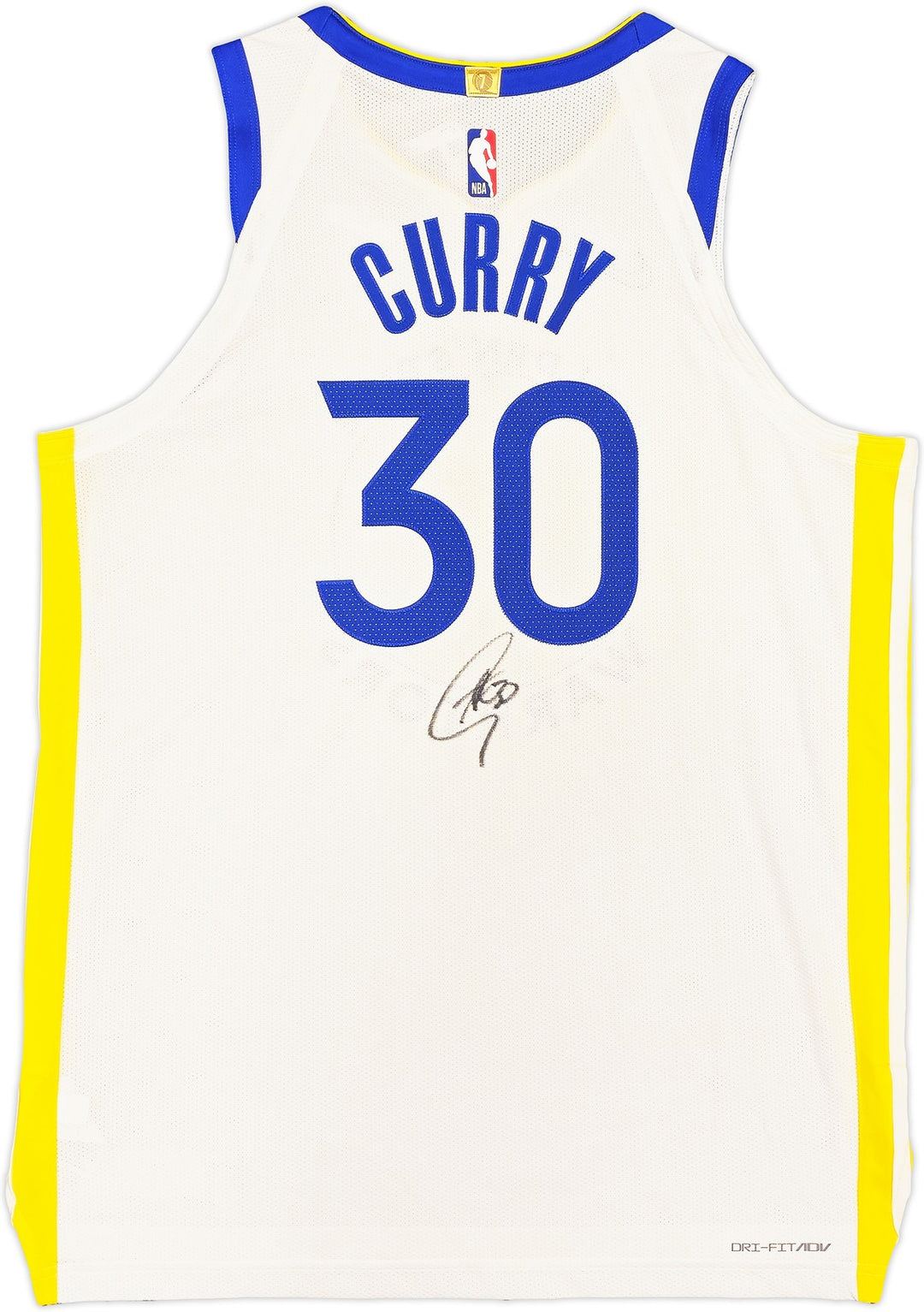 Warriors Stephen Curry Auto White Nike Association Edition Jersey Size 48+2 JSA