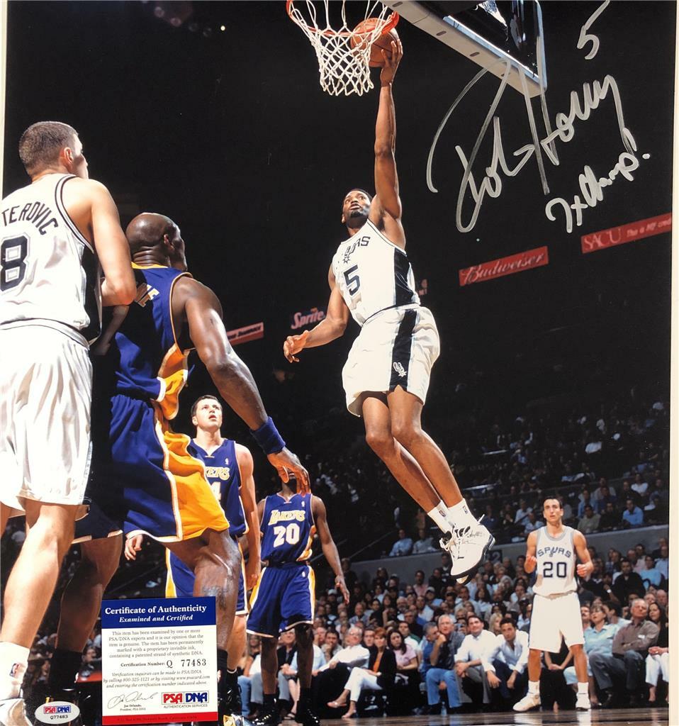 Robert Horry autograph "7x Champ" signed Spurs 16x20 Photo PSA/DNA COA
