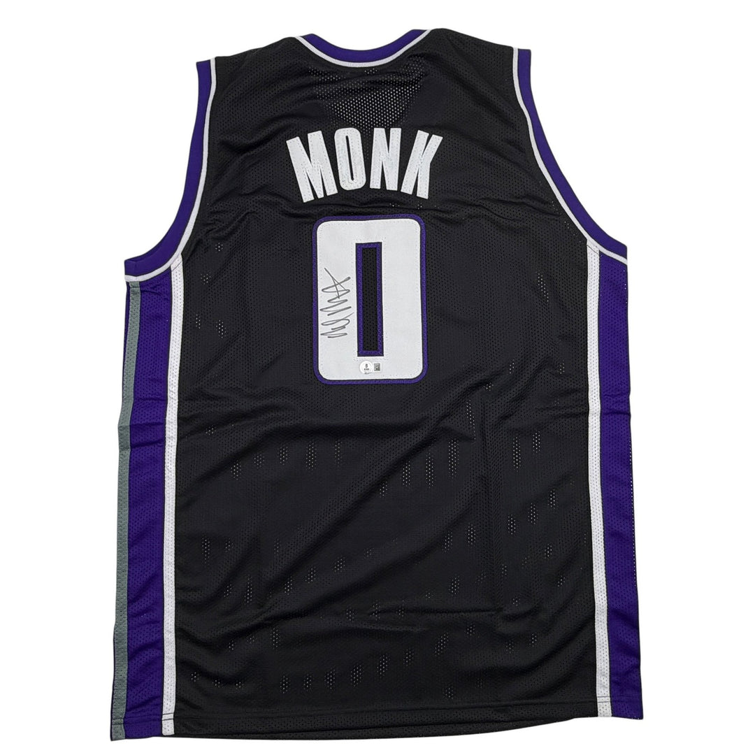 Autographed/Signed Malik Monk Sacramento Black Basketball Jersey Beckett BAS COA
