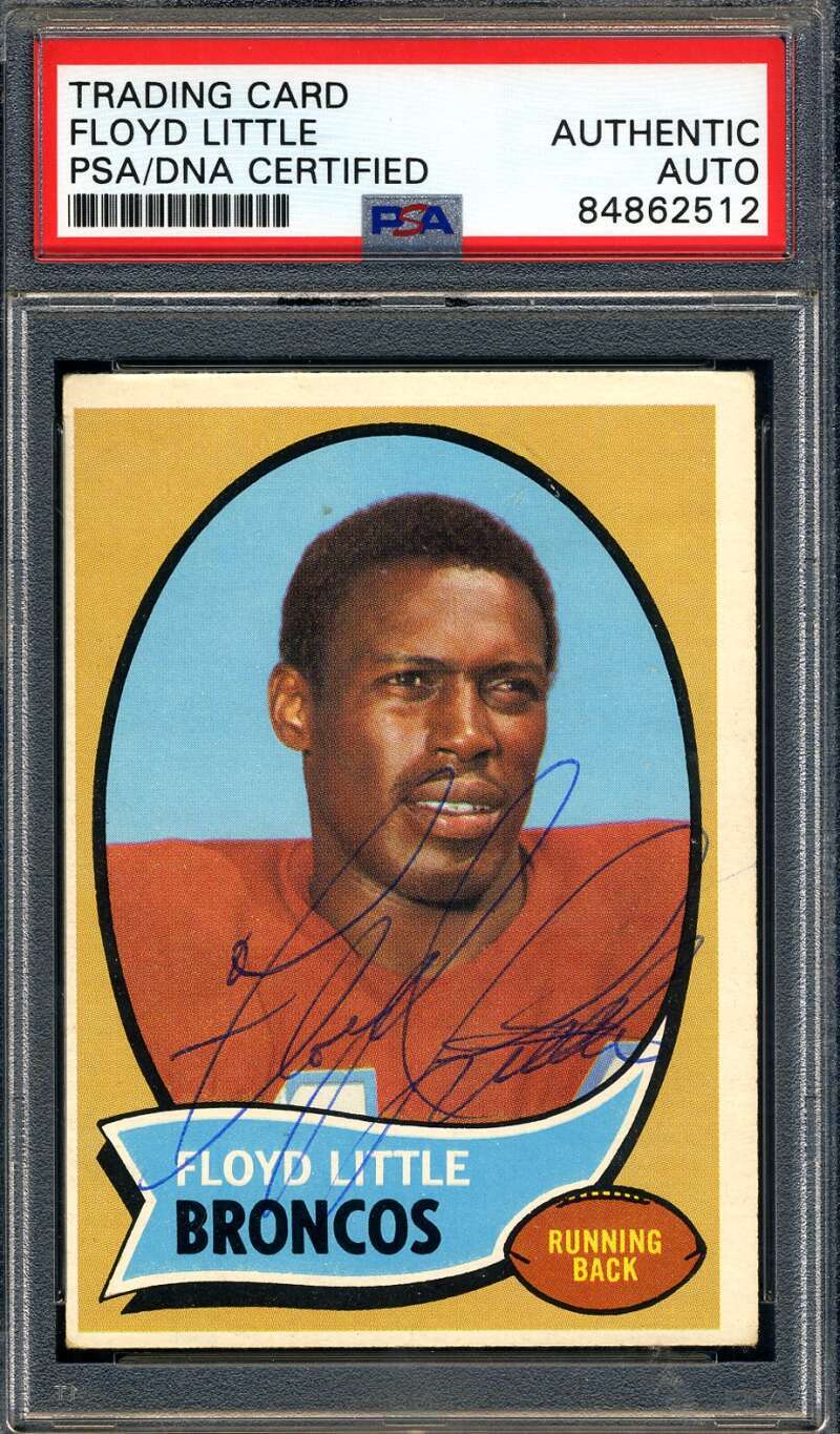 Floyd Little PSA DNA Signed 1970 Topps Autograph