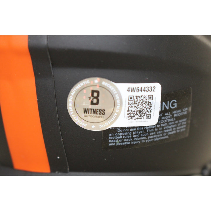 Michael Irvin Autographed Miami Hurricanes Eclipse Mini Helmet Beckett 56382