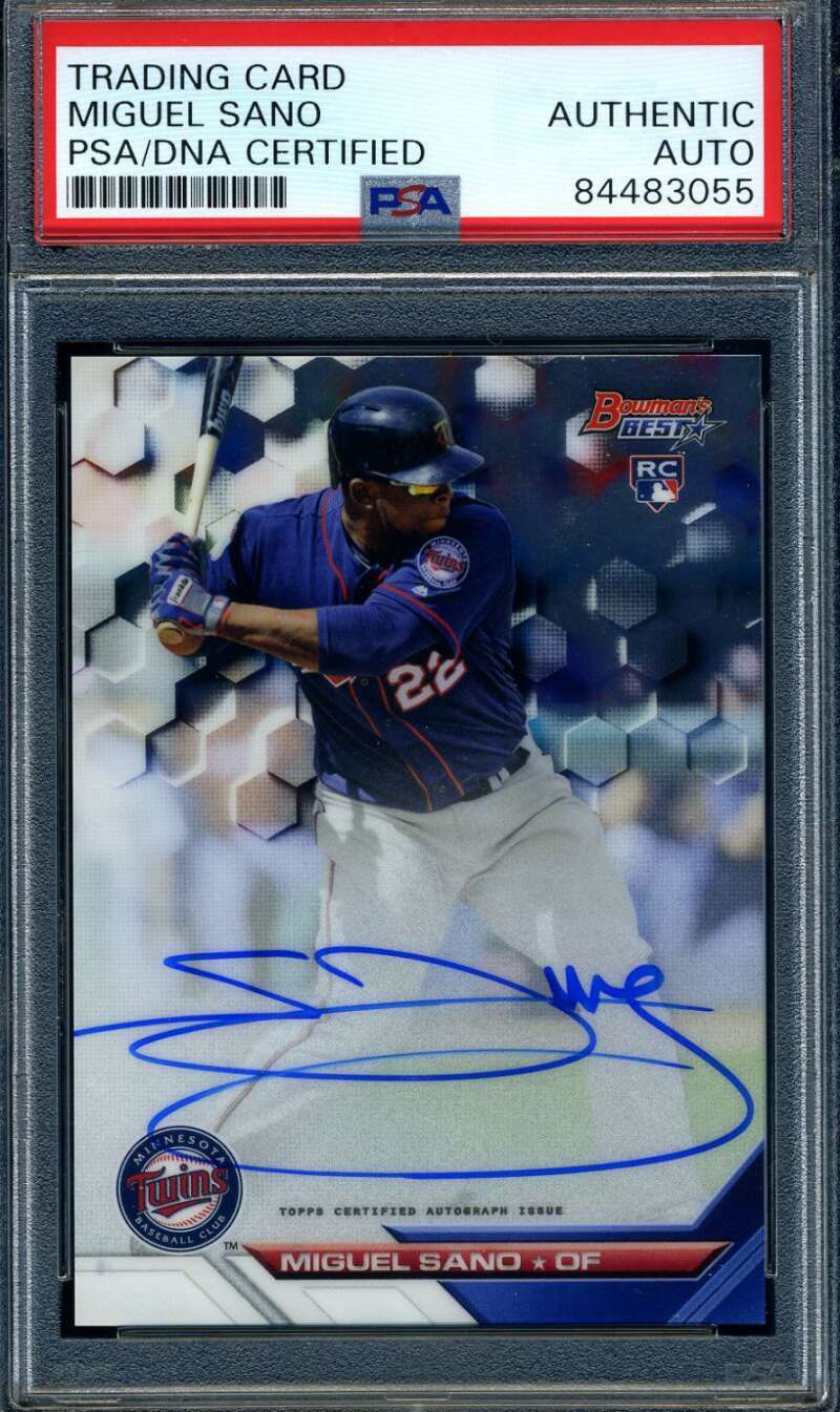 Miguel Sano PSA DNA Coa Signed 2016 Bowmans Best Rookie