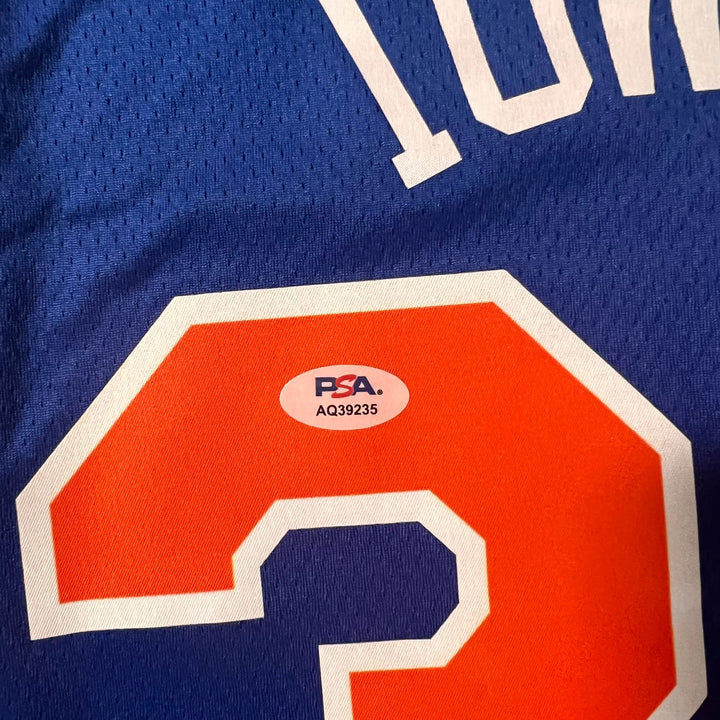 Karl-Anthony Towns Signed Jersey PSA New York Knicks Autographed