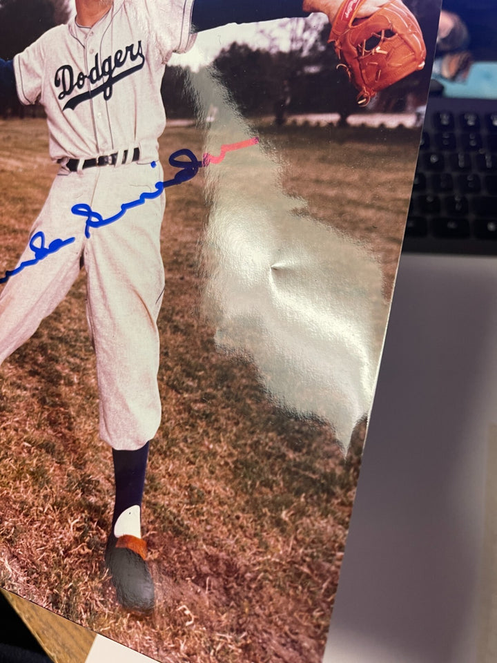 Duke Snider signed Brooklyn Dodgers MLB 8x10 Photo imperfect- Tuff Stuff COA