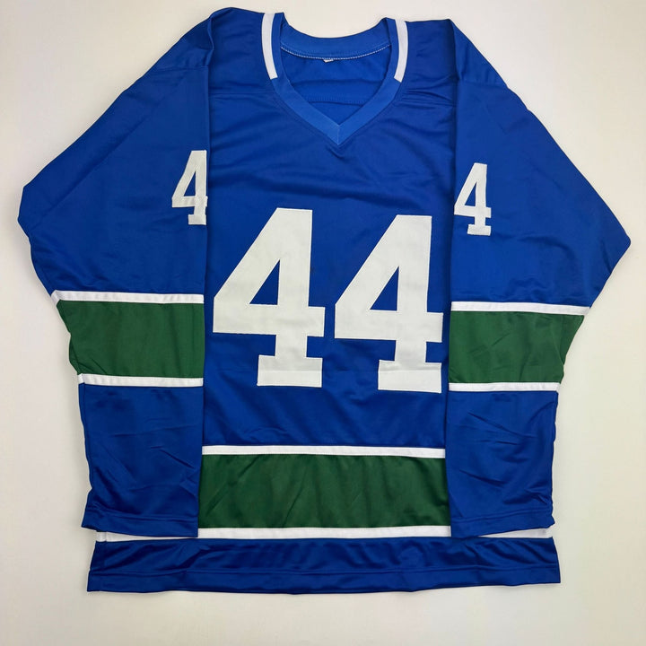 Autographed/Signed Todd Bertuzzi Vancouver Blue Jersey Beckett BAS COA