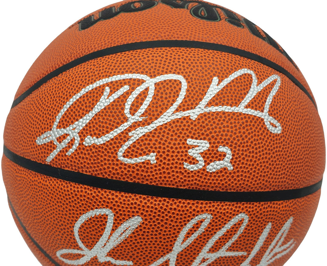 John Stockton & Karl Malone Auto Authentic Series I/O Basketball Utah Jazz BAS