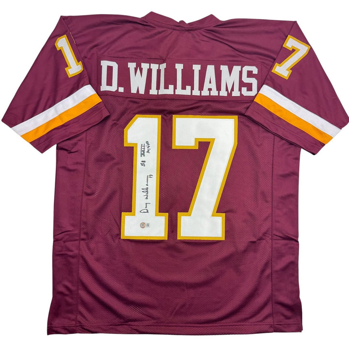 Autographed/Signed Doug Williams SB MVP Washington Red Jersey Beckett COA