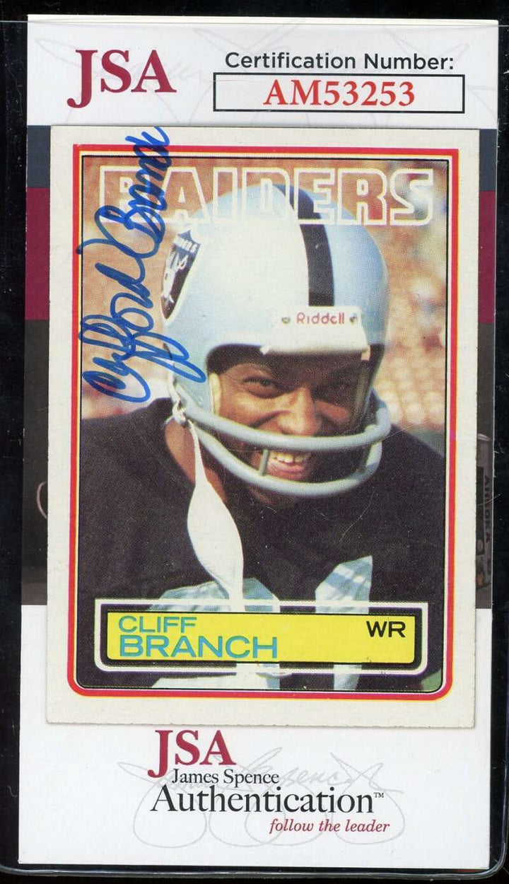 Cliff Branch JSA Coa Signed 1983 Topps Autograph