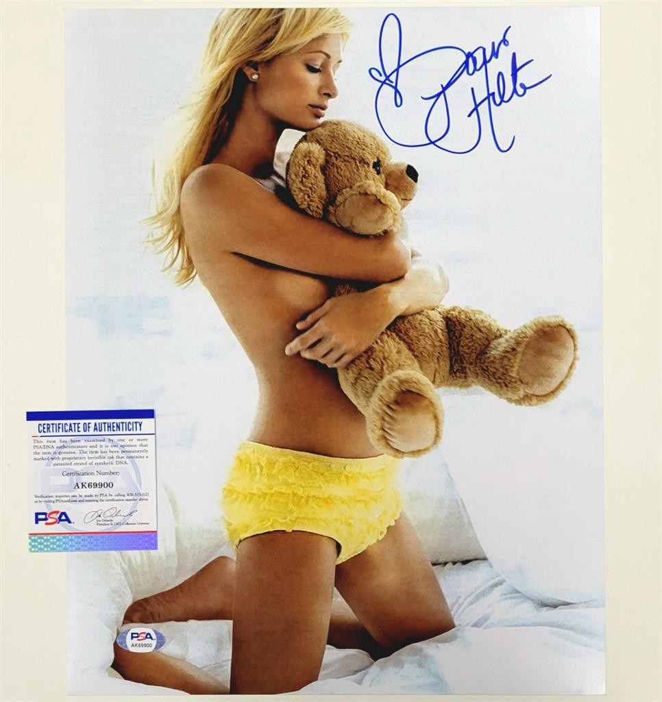 Paris Hilton autograph signed 11x14 photo Model ~ PSA COA