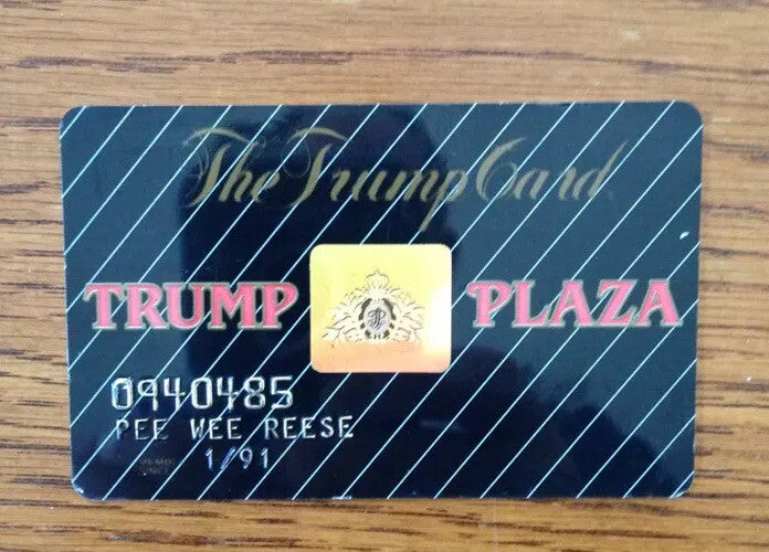 Pee Wee Reese Signed Trump casino Card Brooklyn Dodgers hof Autograph  1/1 coa