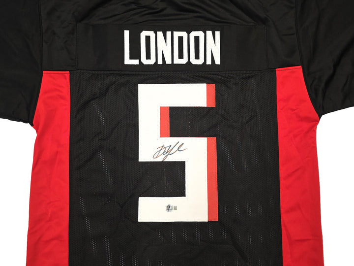 Atlanta Falcons Drake London Signed Black Jersey Beckett Witness