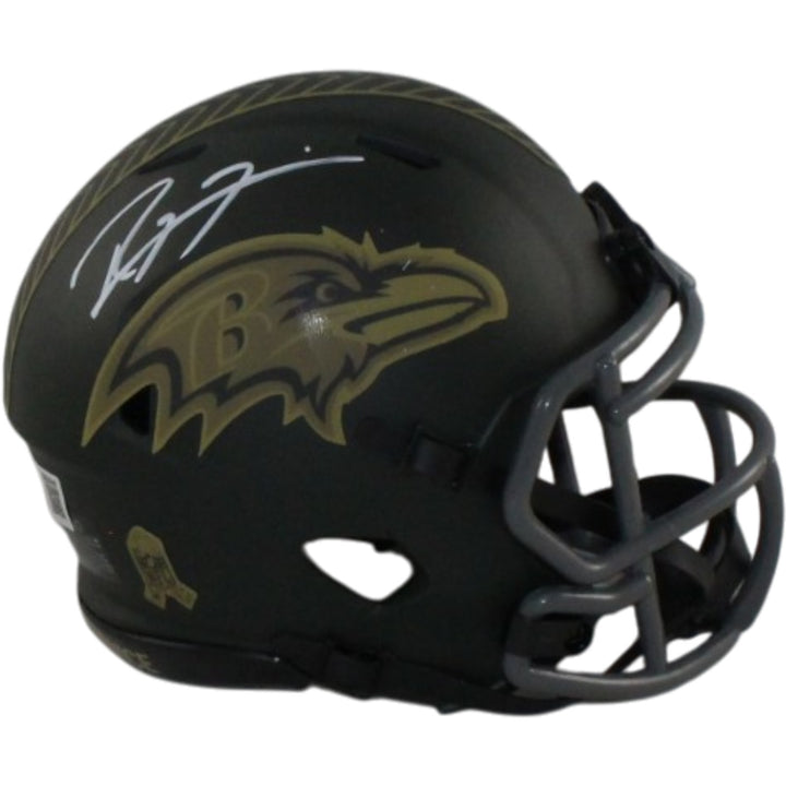 Ray Lewis Autographed Baltimore Ravens 25 STS Mini Helmet Beckett W 55628