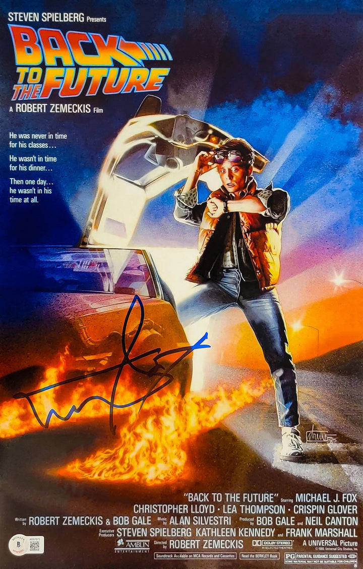 Michael J. Fox Auto Signed Back To The Future 1 11x17 Movie Poster Beckett Wit