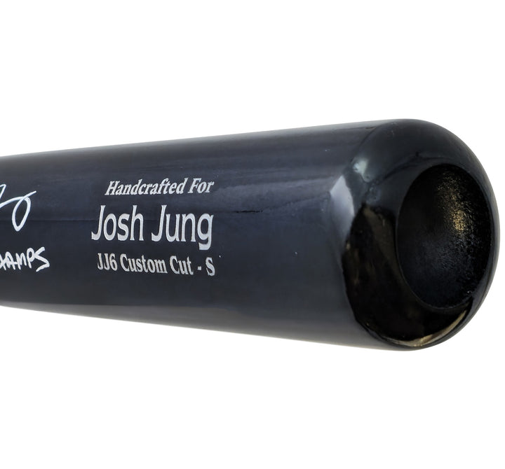 Josh Jung Auto Navy/Grey Marucci Player Model Bat Rangers "23 WS Champs" Beckett