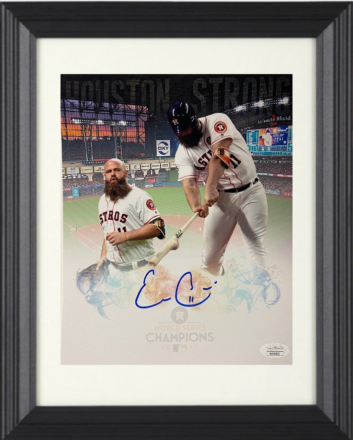 Evan Gattis signed Houston Astros 2017 World Series 8x10 Photo #11 Framed-JSA