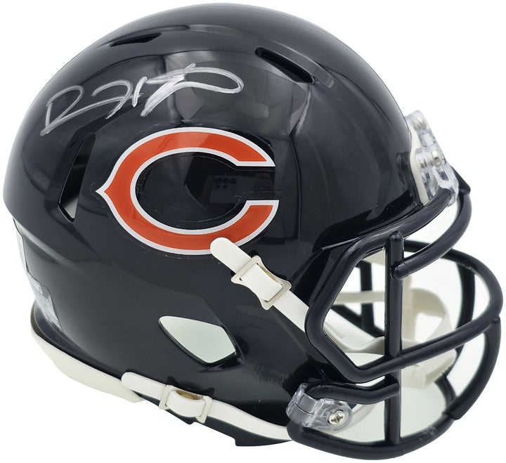 Devin Hester Signed Chicago Bears Blue Speed Mini Helmet Beckett Witness
