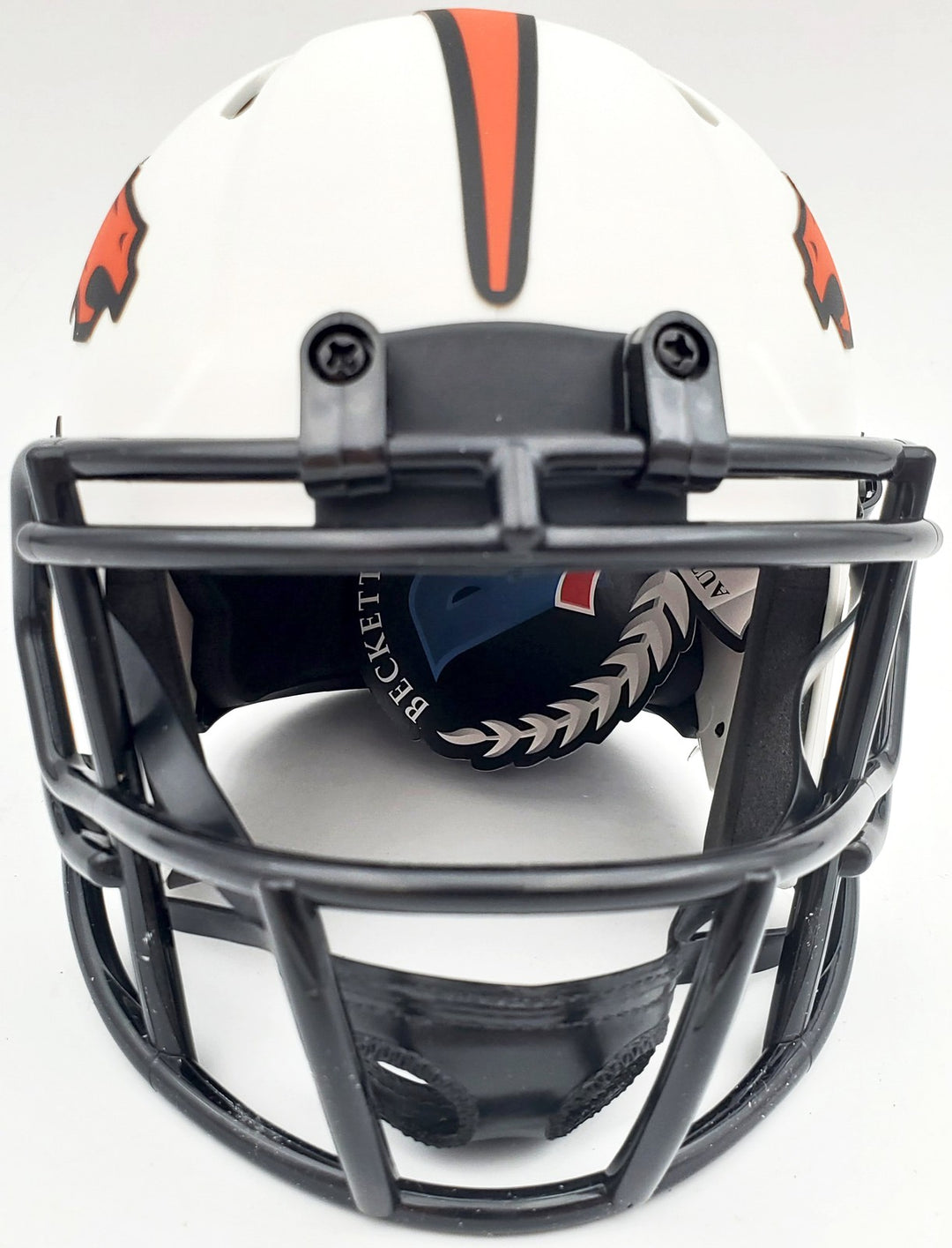 Steve Atwater Signed Denver Broncos Lunar Eclipse White Speed Mini Helmet