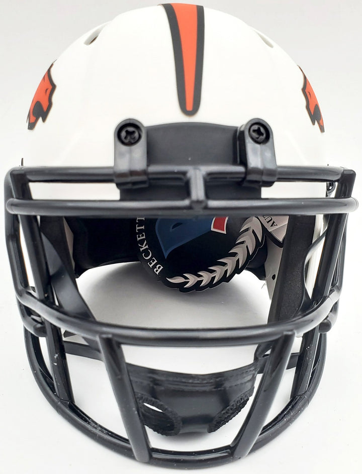 Steve Atwater Signed Denver Broncos Lunar Eclipse White Speed Mini Helmet