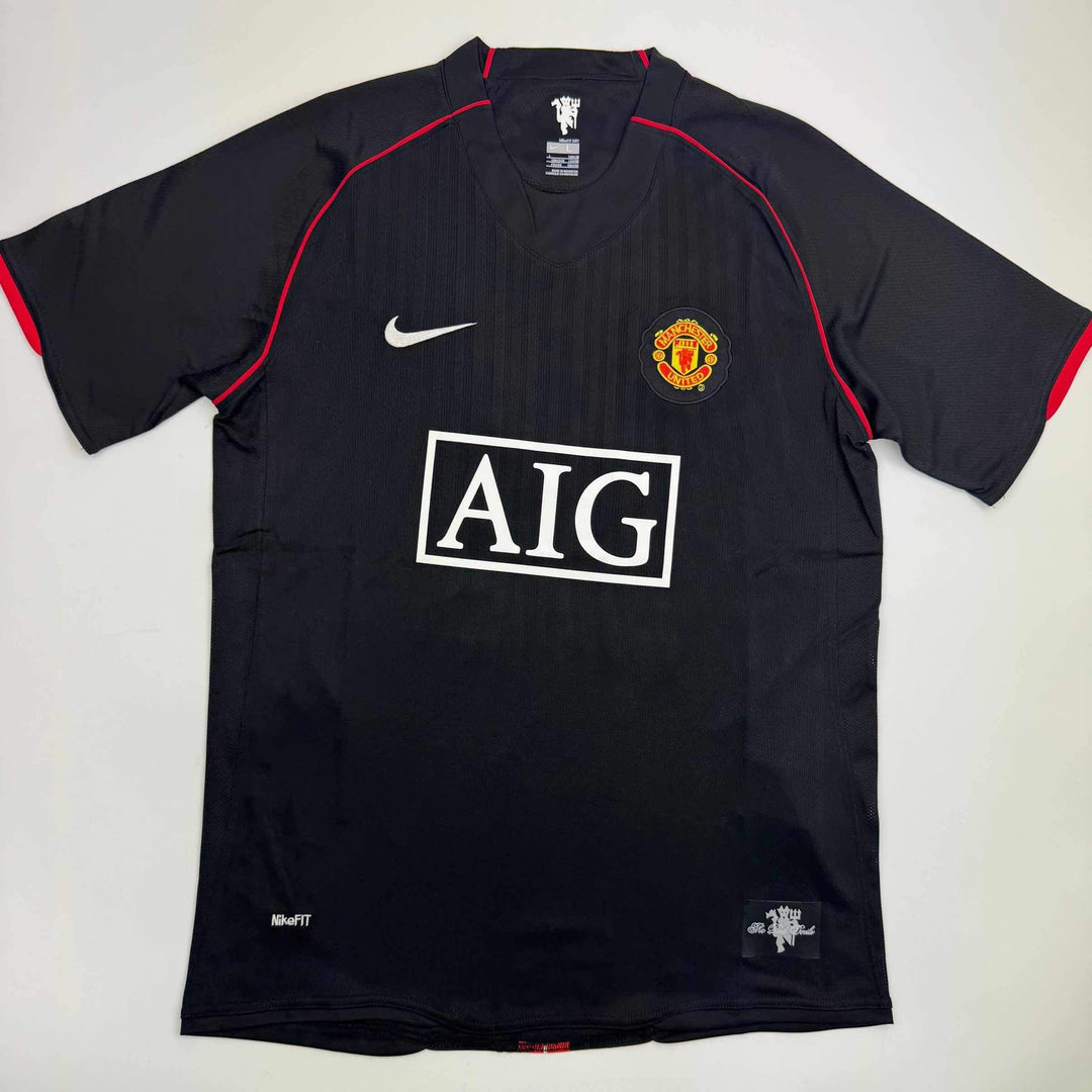 Autographed/Signed Wayne Rooney Manchester United Black 08 Final Jersey BAS COA