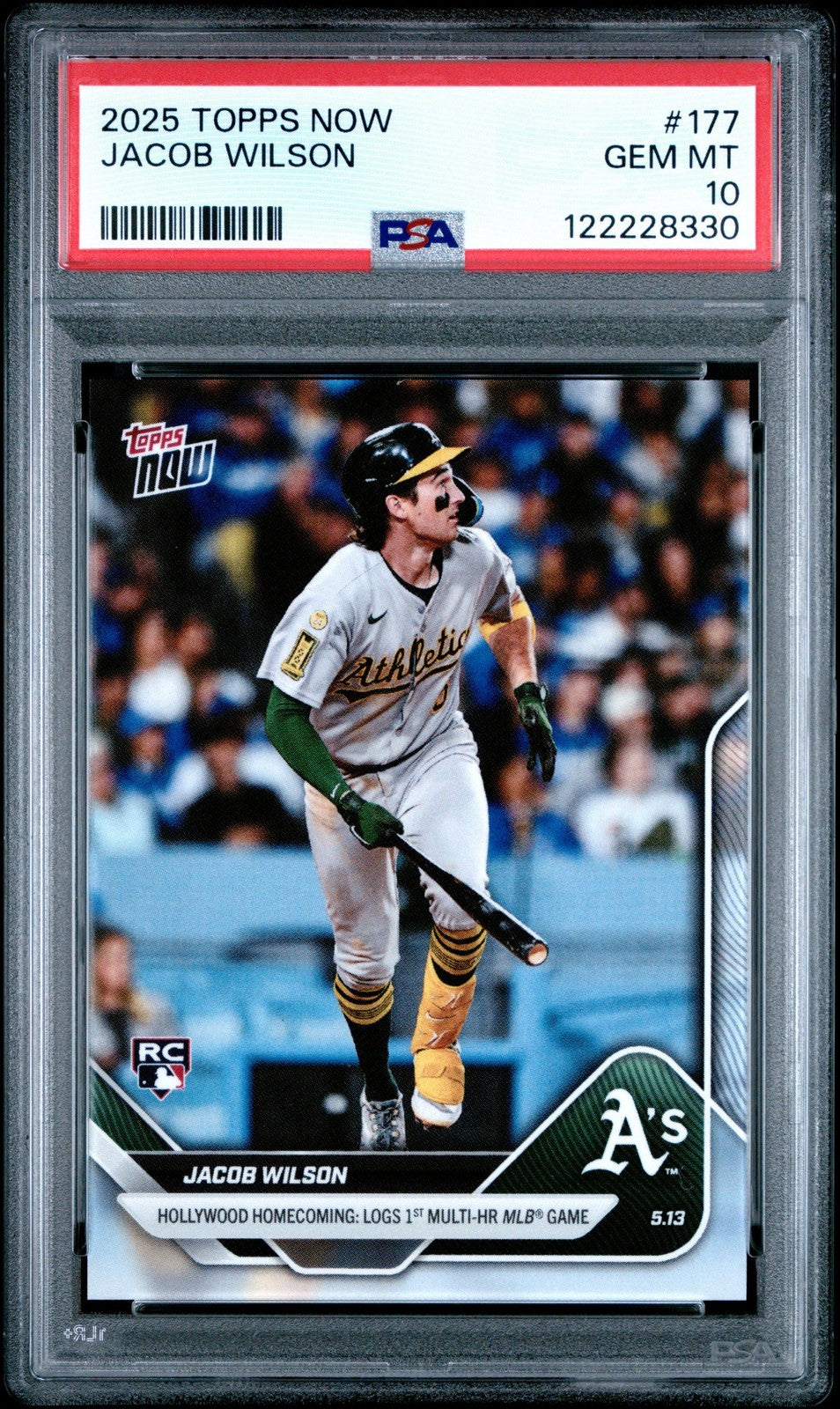 Graded 2025 Topps Now Jacob Wilson #177 Rookie RC Card PSA 10 Gem Mint