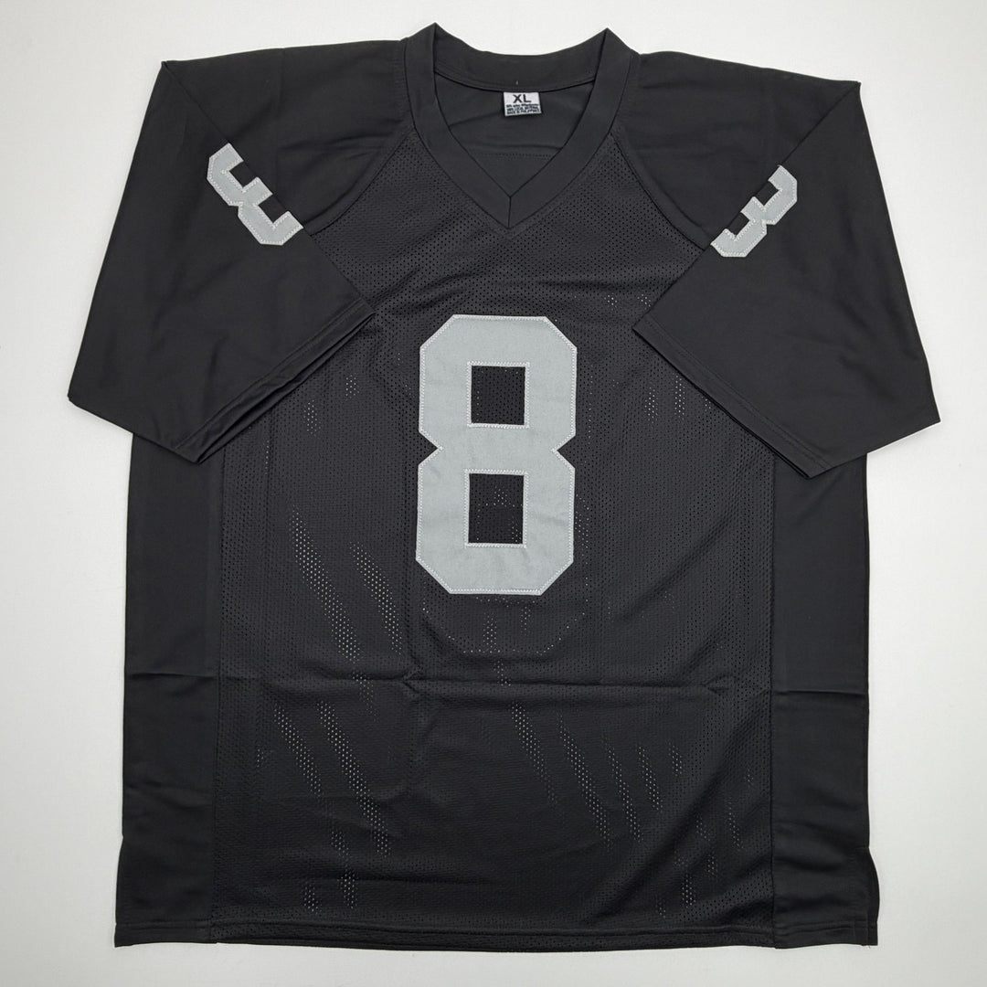 Autographed/Signed Ray Guy HOF Oakland Las Vegas Black Football Jersey JSA COA