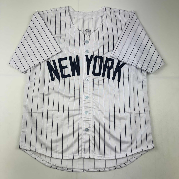 Autographed/Signed Willie Randolph New York Pinstripe Jersey BAS COA