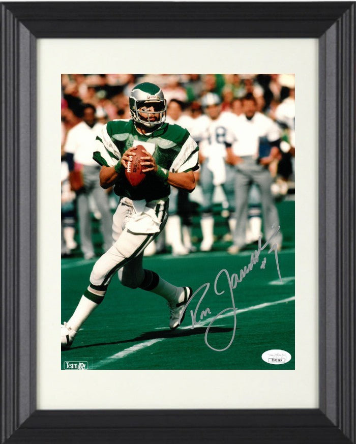 Ron Jaworski signed Philadelphia Eagles NFL 8X10 Photo #7 Framed - JSA Hologram