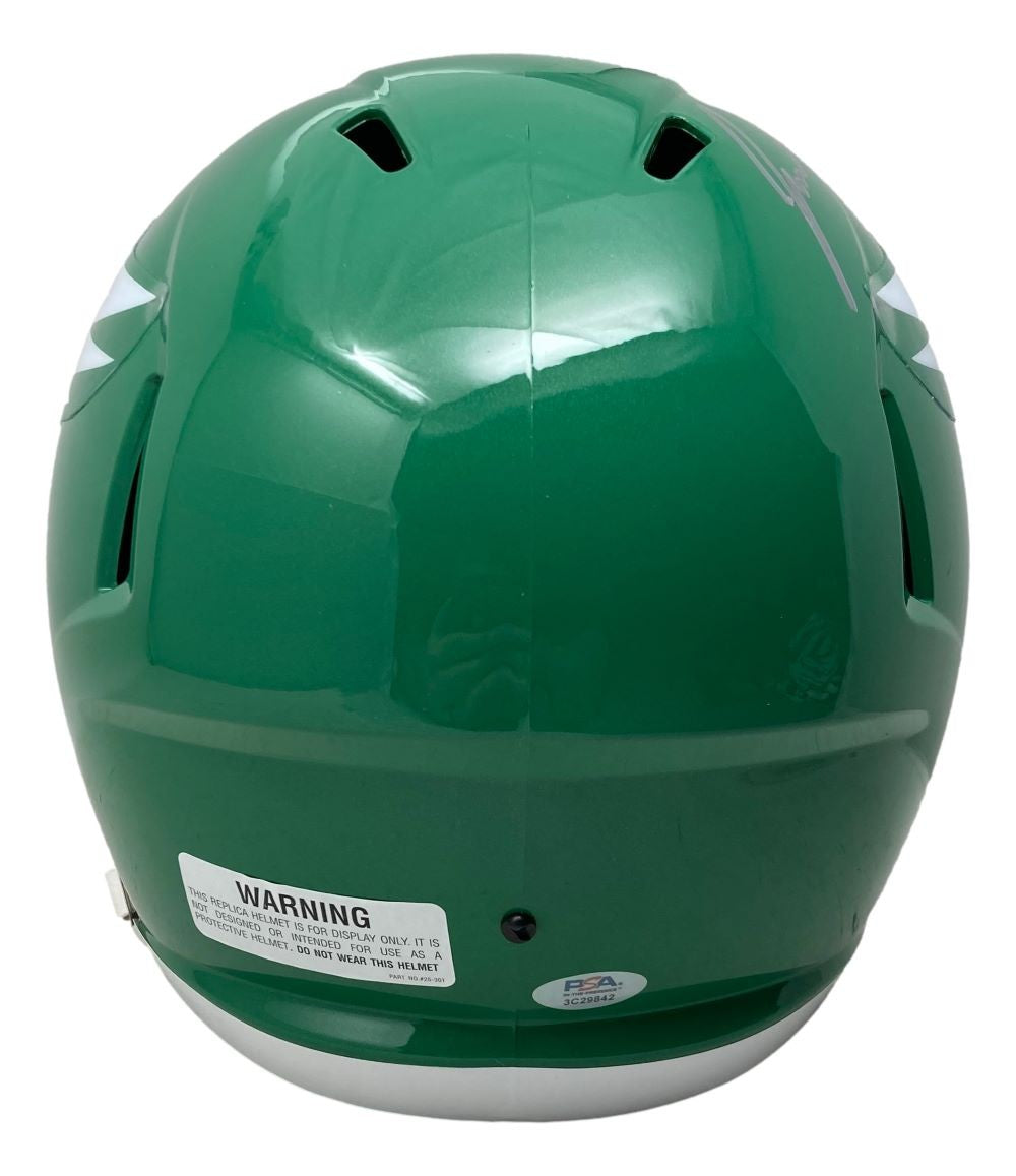 Jason Kelce Signed Eagles FS Kelly Green Speed Rep Helmet PSA ITP Holo w/ Case