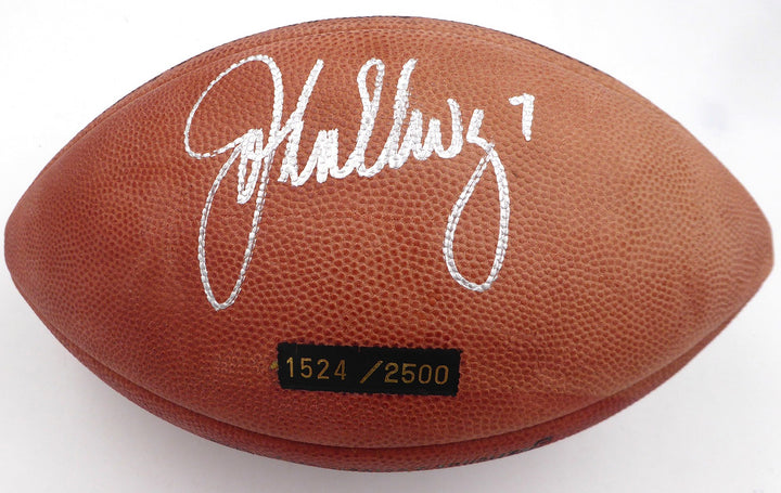 John Elway Signed NFL Leather Football Limited Edition Broncos Beckett #BP55351