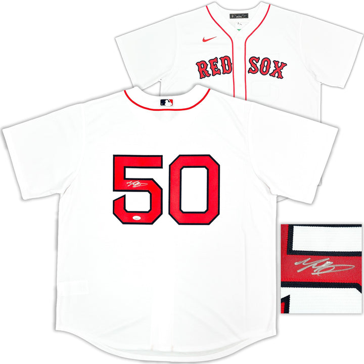 Boston Red Sox Mookie Betts Signed White Nike Jersey Size XL JSA