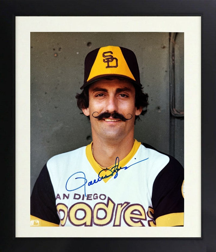 Rollie Fingers signed San Diego Padres MLB 8x10 Photo minor dings Framed-COA HOF