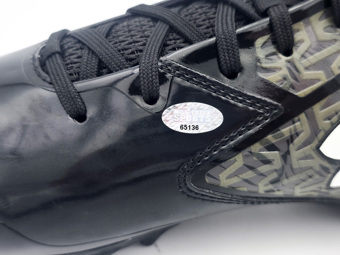 Ernest Jones IV Auto Pair of Black Under Armour Cleats Seahawks Size 10.5