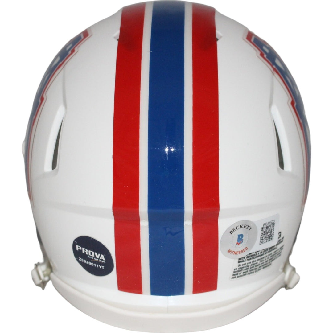 Bruce Matthews Signed Houston Oilers TB Mini Helmet Beckett 42808