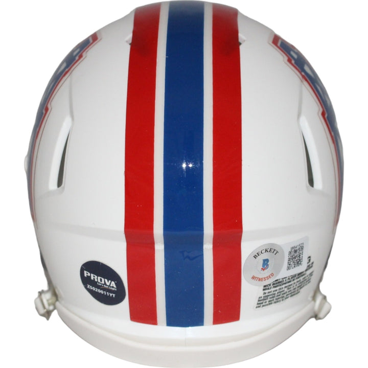Bruce Matthews Signed Houston Oilers TB Mini Helmet Beckett 42808