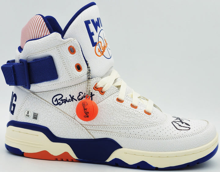 Patrick Ewing Auto White Athletics 33 HI Vintage Shoe Knicks Size 13 BAS