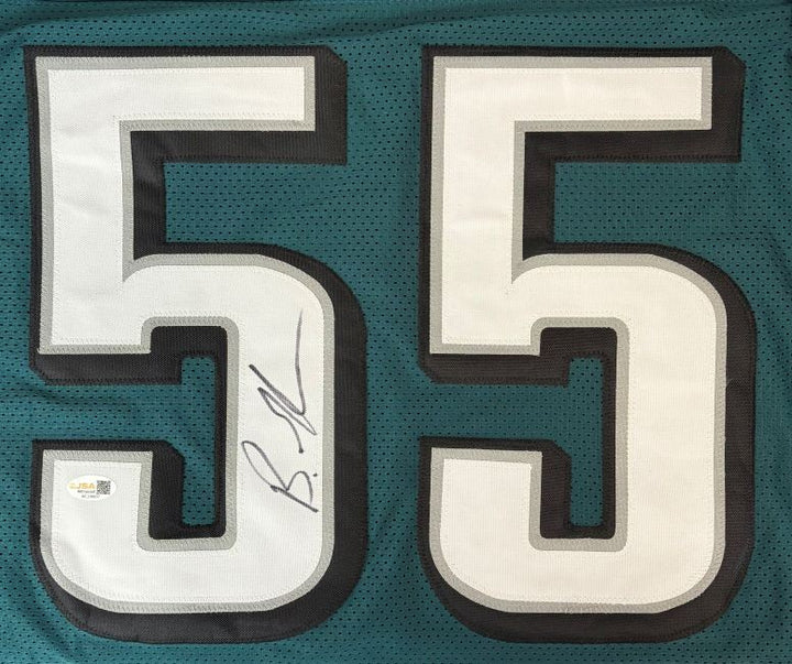Brandon Graham Philadelphia Signed Green Football Jersey JSA QR Hologram