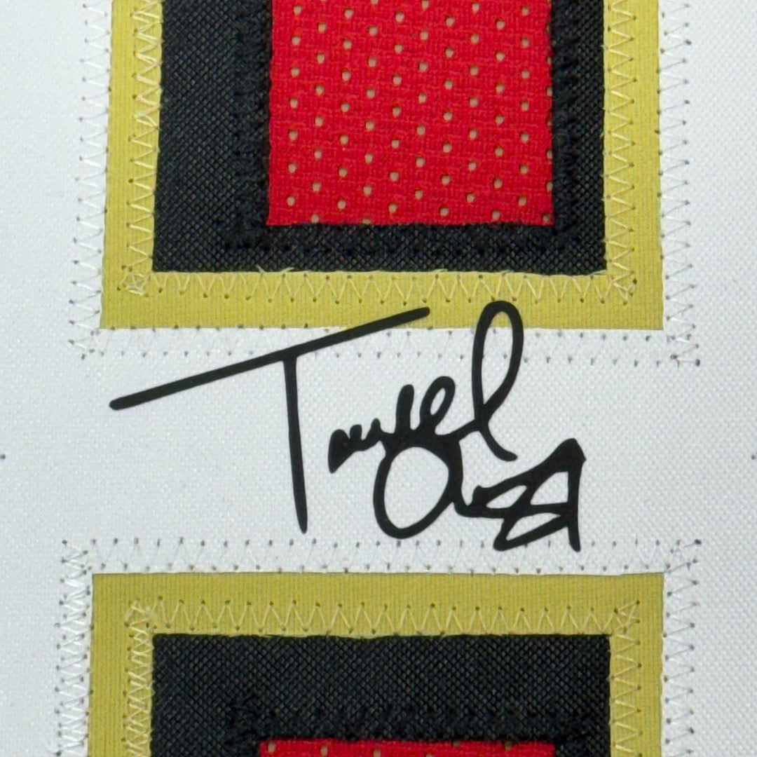 Framed Facsimile Autographed Terrell Owens 35x39 San Francisco Reprint Jersey