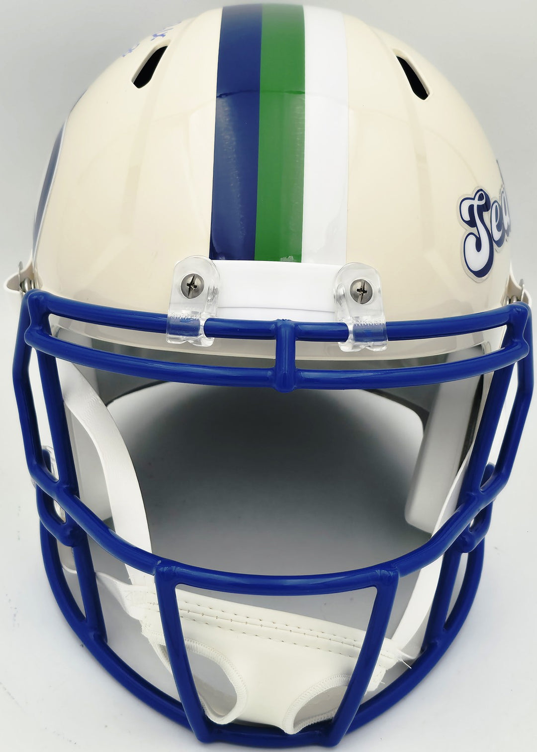 Rashid Shaheed Signed Seahawks Cream Retro Full Size Speed Replica Helmet MCS