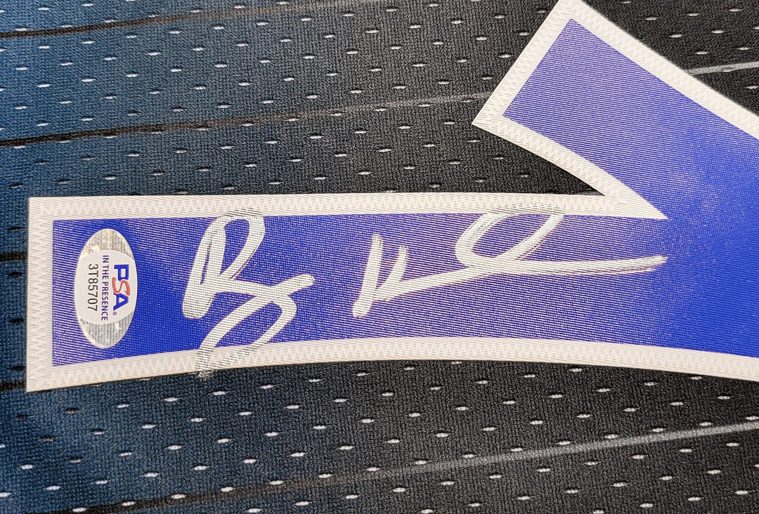 Magic Penny Hardaway Auto Black Blue M & N Fadeaway 94 Swingman Jersey L PSA/DNA