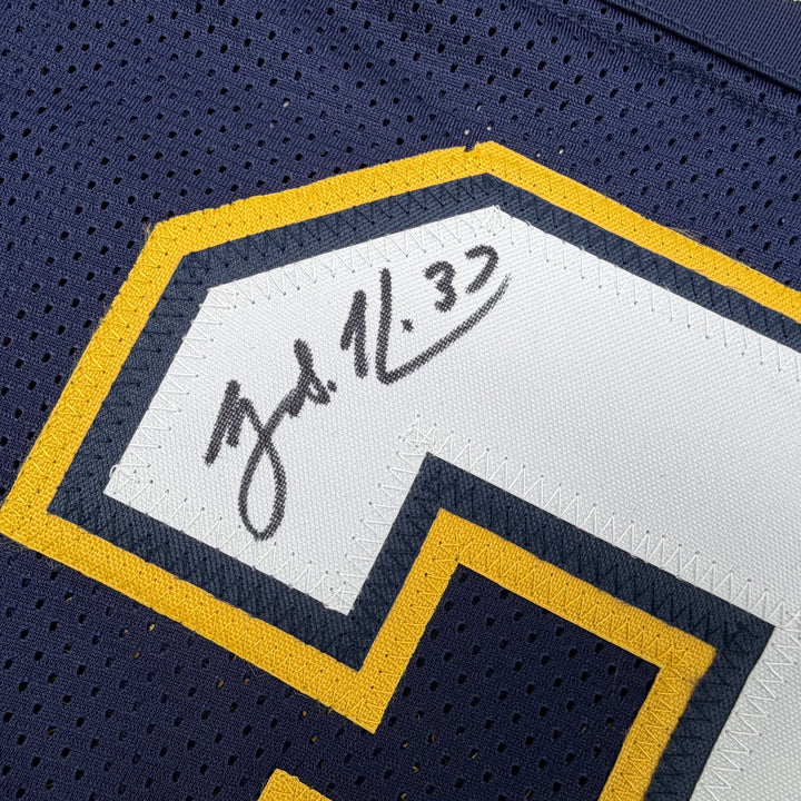 Autographed/Signed Rodney Harrison San Diego Navy Blue Jersey Beckett BAS COA