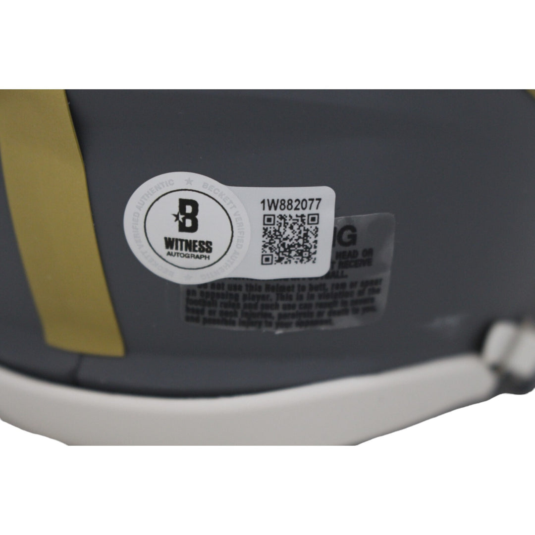 Pat Freiermuth Signed Pittsburgh Steelers Slate Mini Helmet BAS 45948