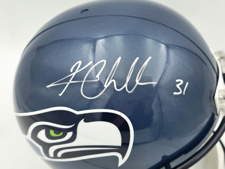 Kam Chancellor Auto Seahawks Blue 02-11 Throwback Full Size Replica Helmet BAS