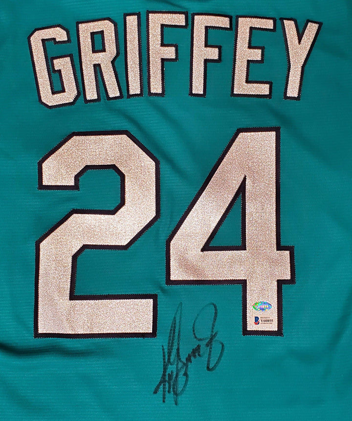 Mariners Ken Griffey Jr. Signed Teal Nike Jersey Size L Beckett & MCS Holo
