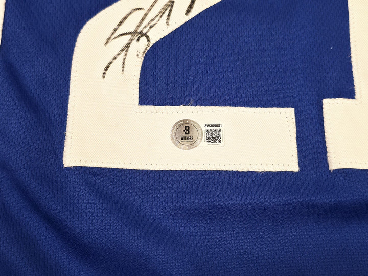 Mark McGwire & Sammy Sosa Auto Red, White & Blue Jersey Cardinals, Cubs Beckett
